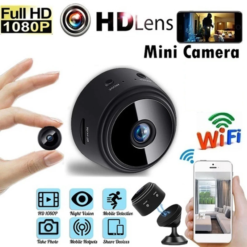 Камера видеонаблюдения A9 1080P Wi-Fi Mini камера на магните P2P с функцией ночного