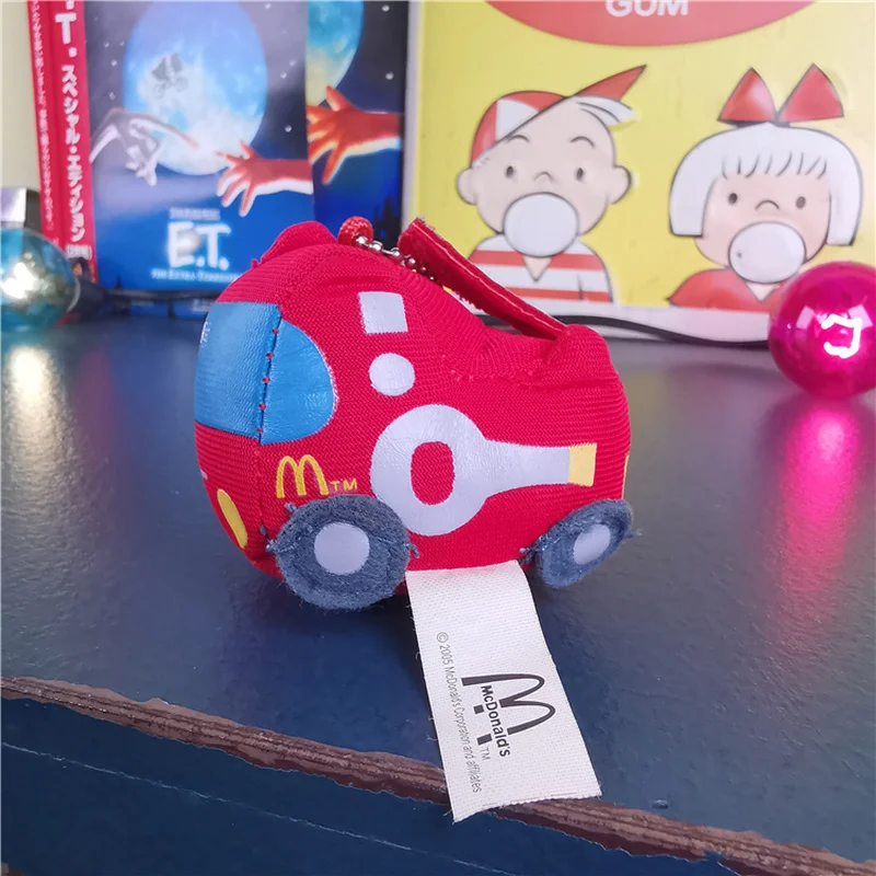 

Anime Figure Kawaii Fire Truck M Plush Doll Baby Toys Boy Girl Bag Pendant