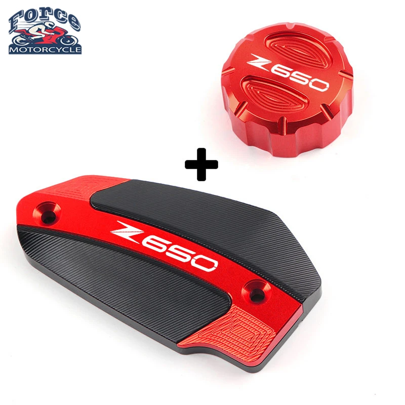 

For Kawasaki Z650 z 650 2017-2019 Motorcycle High Quality CNC Aluminum Rear & Front Brake Fluid Reservoir Caps Cylinder Coves