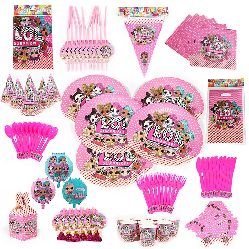 Оптовая продажа куклы сюрпризы LOL с бумажным флагом/тарелкой вечерние воздушные