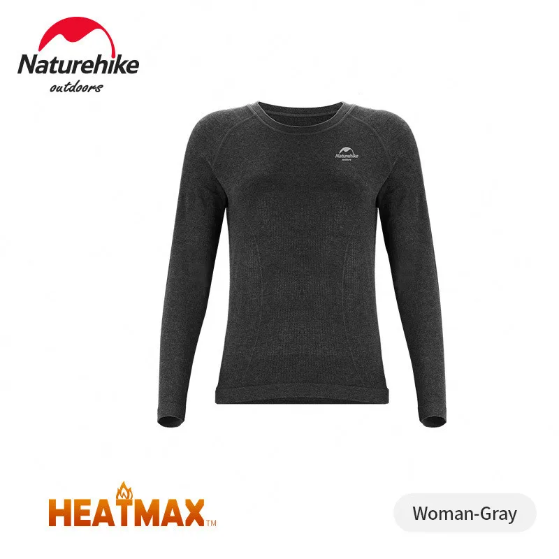 Woman-Gray-Jacket Naturehike на открытом воздухе держать тепло нижнее белье спонтанная температура осенние брюки зима пот выпускать Спортивное нижнее белье "Xuan Shang" - Цвет: Woman-Gray-Jacket