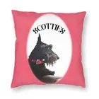 Наволочка для подушки в скандинавском стиле Скотти, украшение на заказ, квадратная шотландская Подушка-терьер, наволочка для гостиной