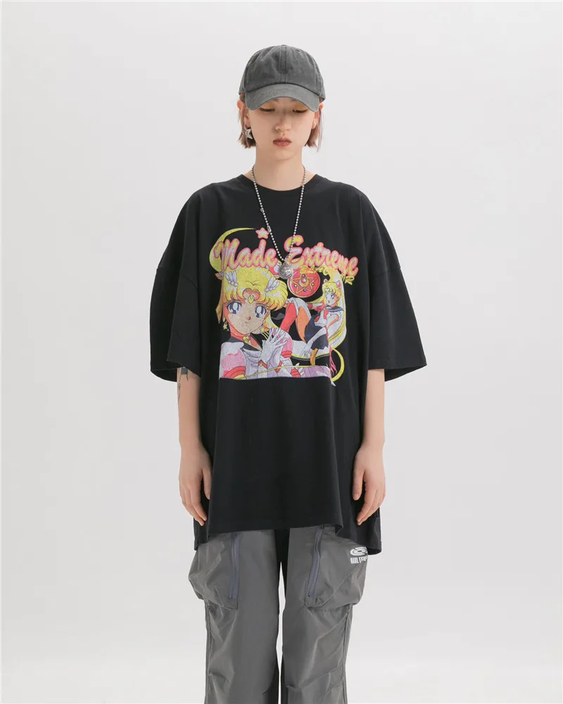 

Men Cotton T Shirt Oversized T-shirt Men's Clothing Tshirts Graphic Anime Comfortable Hip-hop Hip Hop Cool Lovely