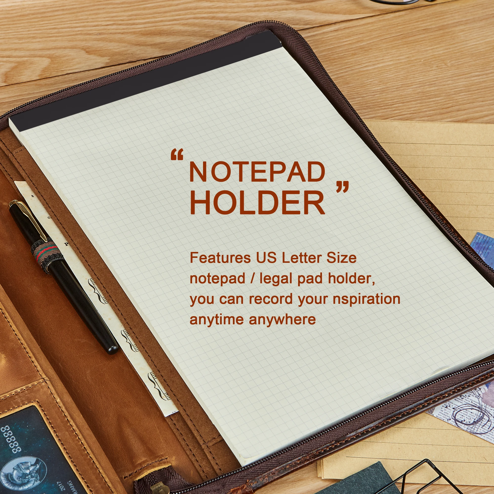 Ручной Работы Роскошный портфель из натуральной кожи A4 папка бизнес Padfolio Альбом