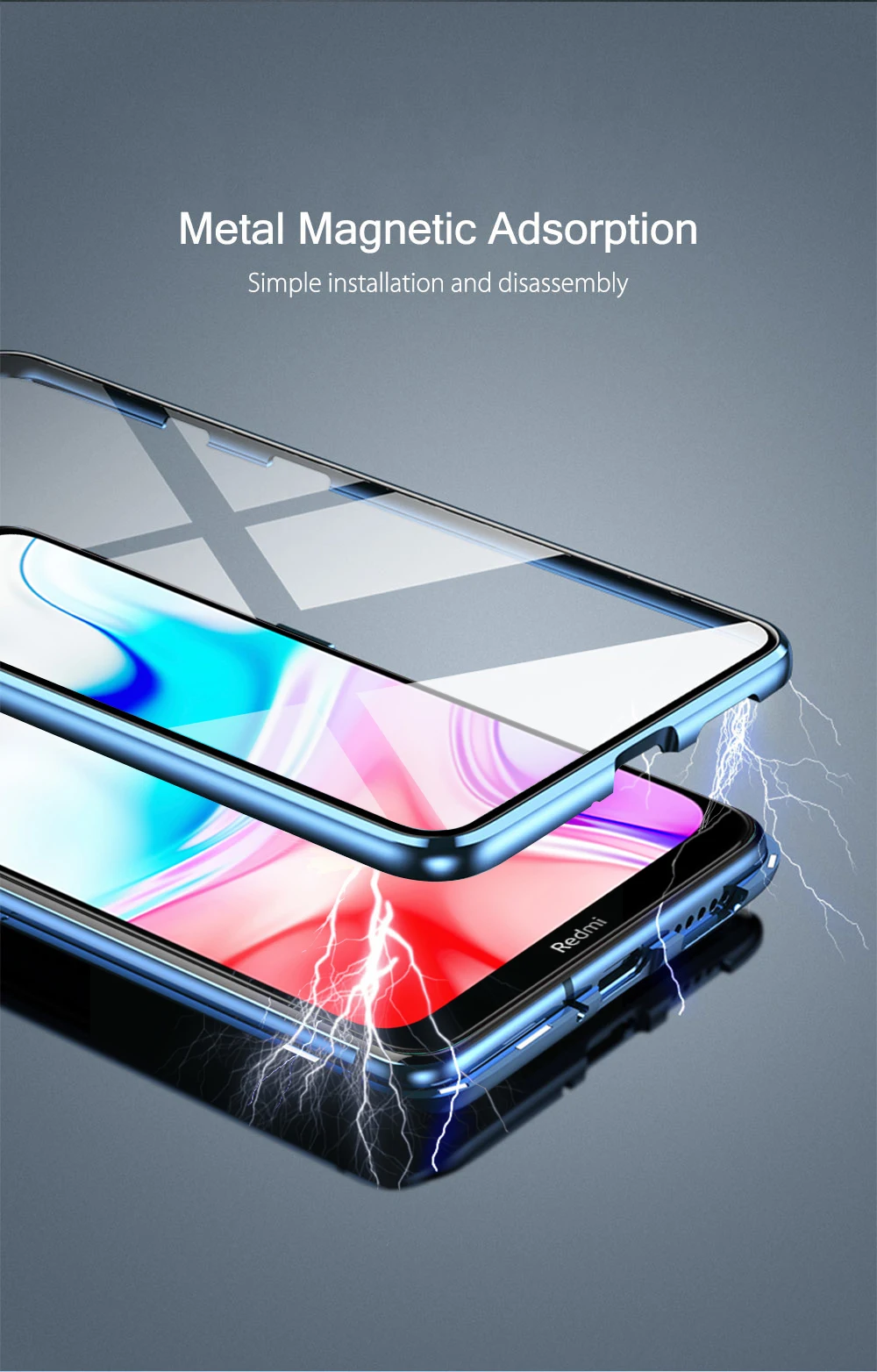 Natrberg 360 Полный Чехол для Xiaomi Redmi 8 чехол магнитный металлический двойной закаленное стекло задняя крышка Жесткий чехол для Redmi 8A 8 A Pro Чехол