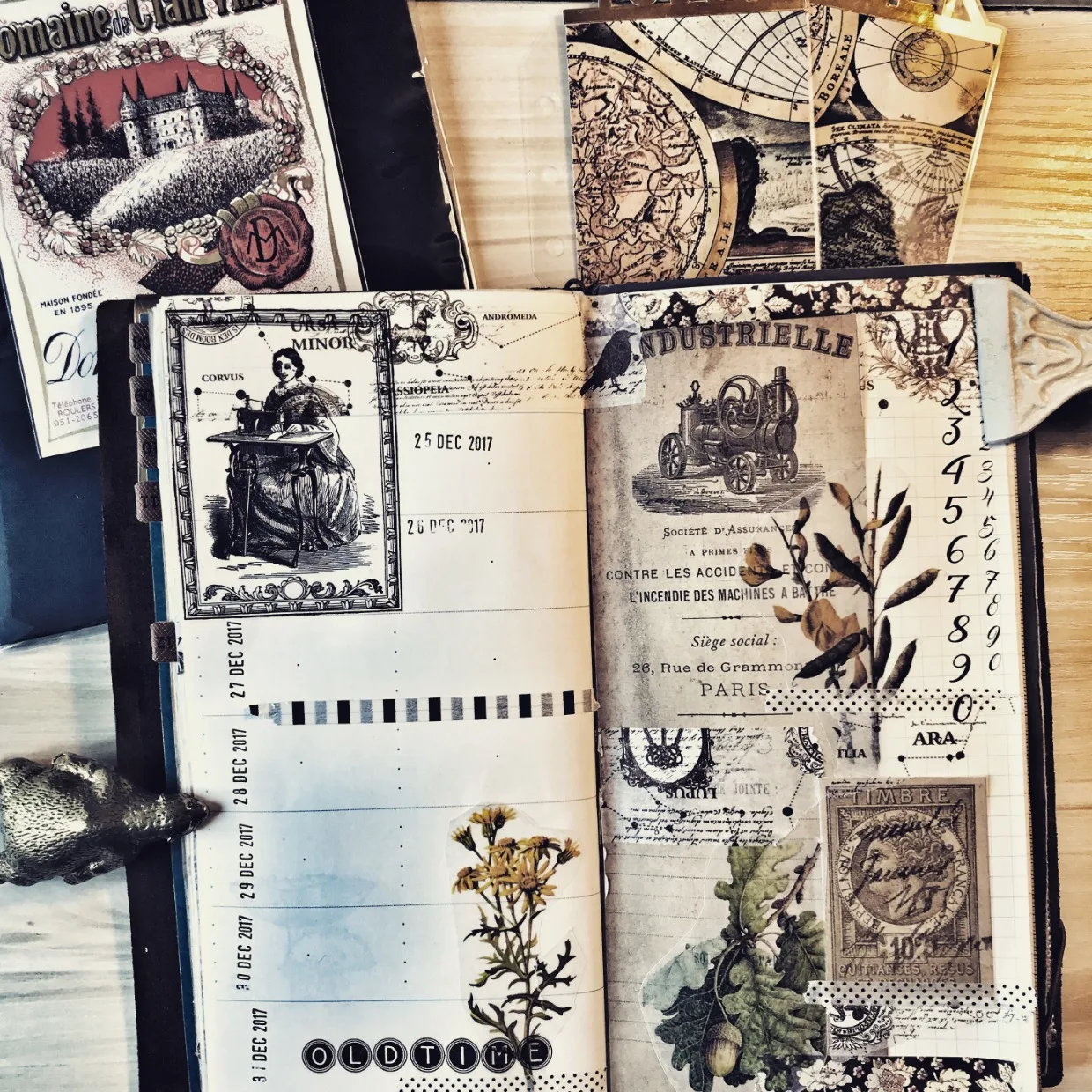 Кролик домашний втирает. Tim Holtz стиль украшения ностальгическая ручка передачи печати бумага для заметок два/пакет