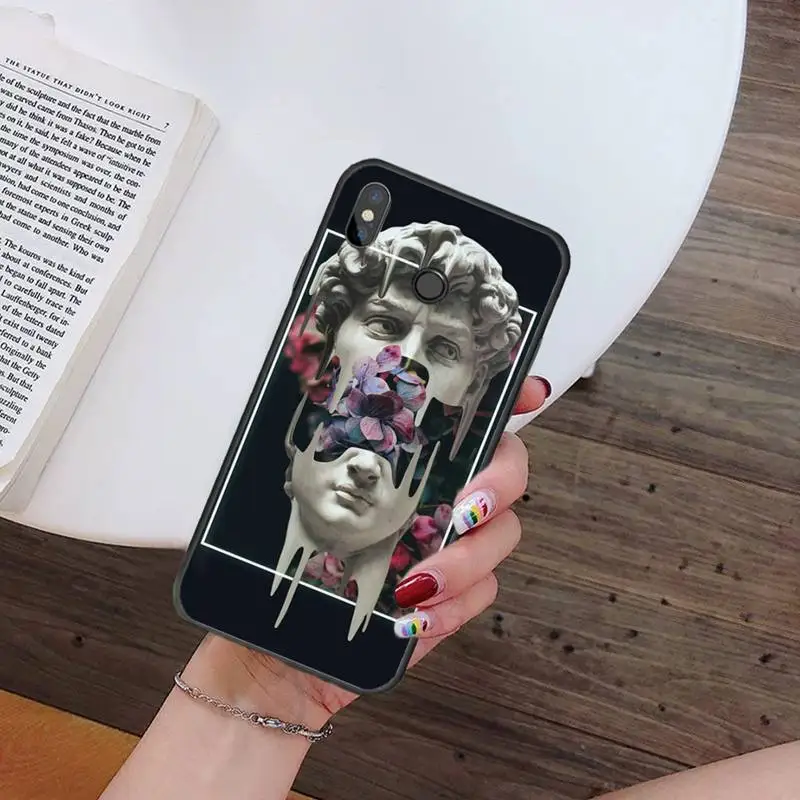 

David Medusa Mona Lisa Art Phone Case For Xiaomi Redmi mi note max 3 5 6 8 9 10 t S SE lite pro Soft Silicone Shell Cover Funda
