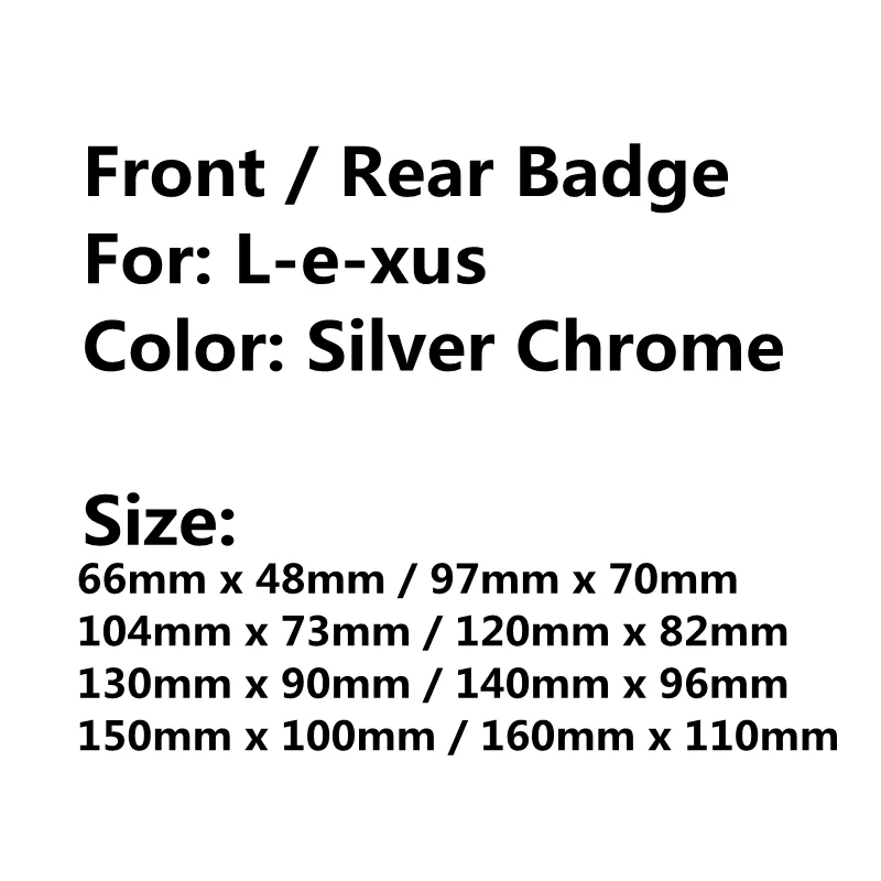 ABS серебристый хромированный капот передняя гриль Задняя Крышка багажника