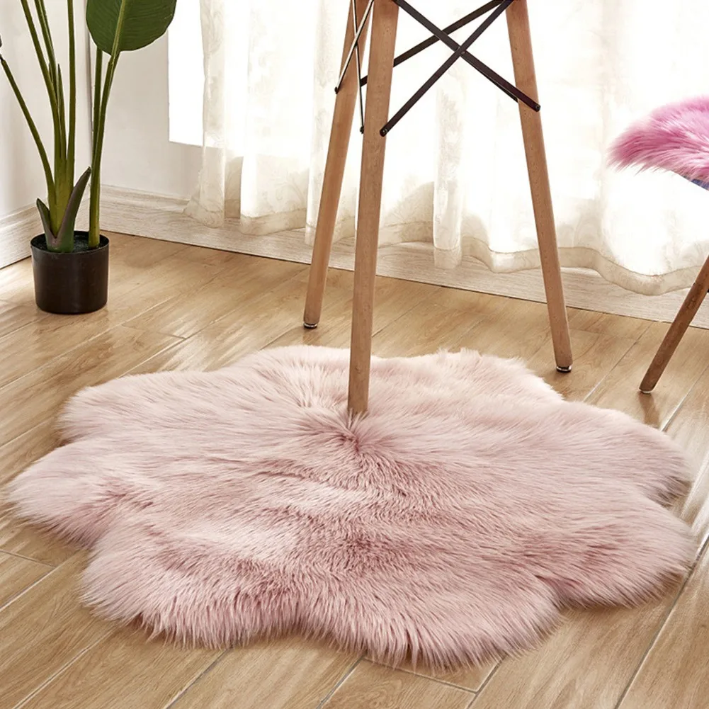 

Anti-Slip Fluffy Rugs Large Shaggy Rug Super Soft Mat Living Room Bedroom Carpet Modern Style Home Decoration Rug Floor Pads Mat