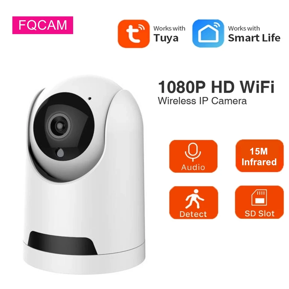 2MP Tuya Wi Fi IP Камера автоматическое слежение за домашняя комнатная камера
