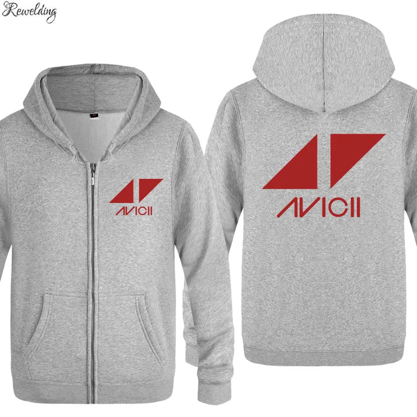 Рок-н-ди-Джея Avicii Толстовки с принтом Для мужчин в стиле хип-хоп флисовая куртка