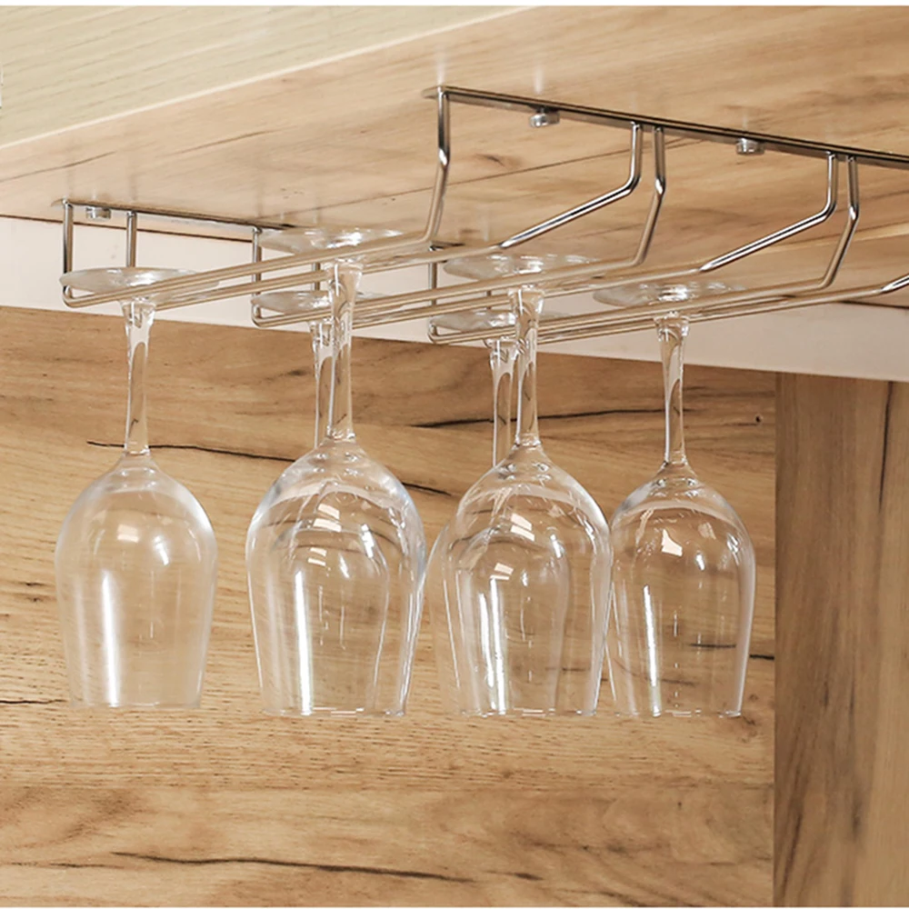 Настенный держатель для вина из нержавеющей стали подвесная стойка бокалов