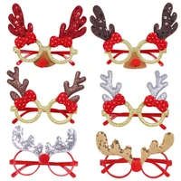100pchildren antlers glasses frame kids birthday toys gifts eyewear holiday dress up props christmas decoration eyeglasses