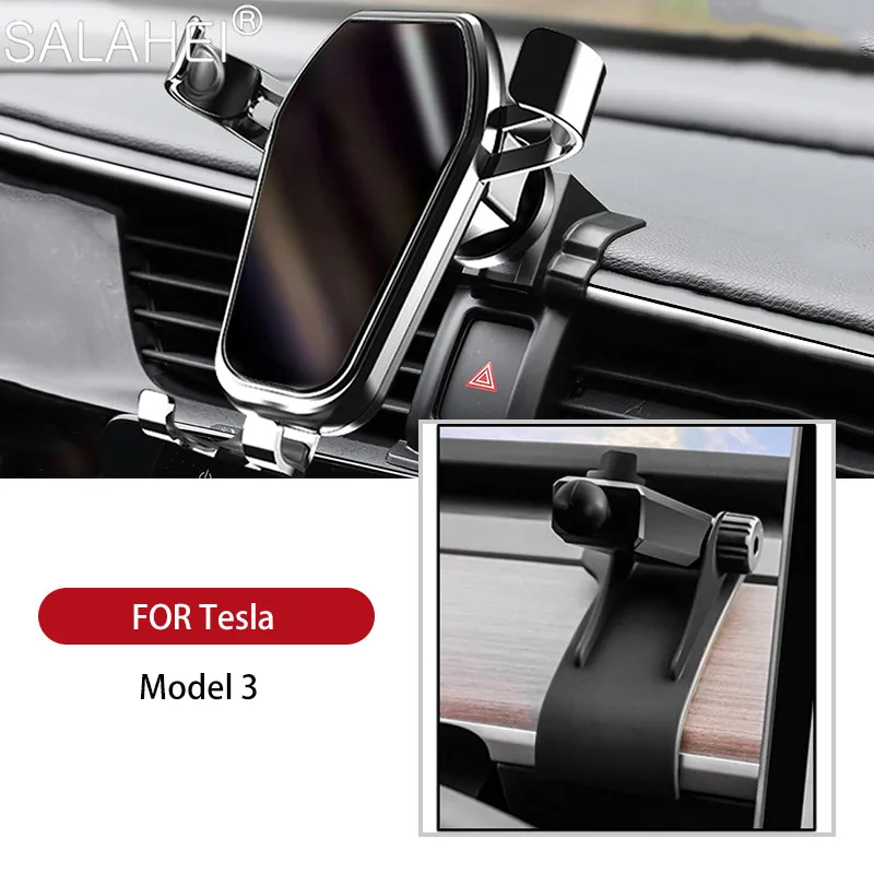 

Car Phone Holder For Tesla Model 3 Air Vent GPS 360 Degree Rotation Navigation Air Vent Outlet Interior Dashboard Stand Bracket