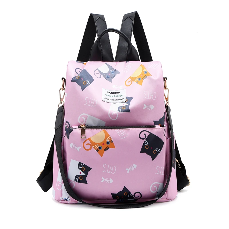 

Campus new student schoolbag, junior high school student, large-capacity anti-theft backpack, Korean printing girl backpack
