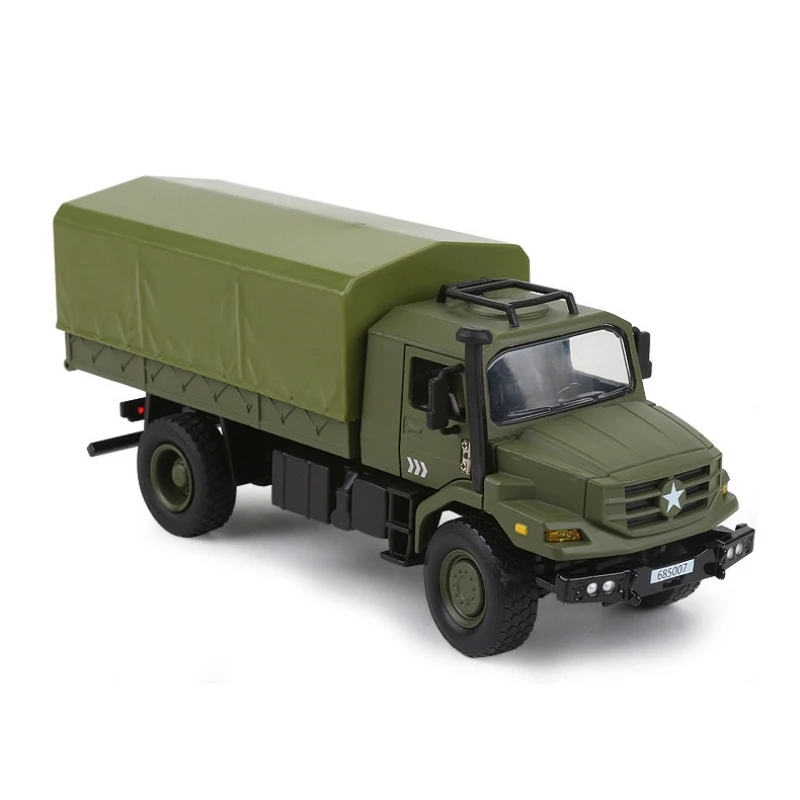 Модель игрушечного автомобиля из сплава для детей военные грузовики