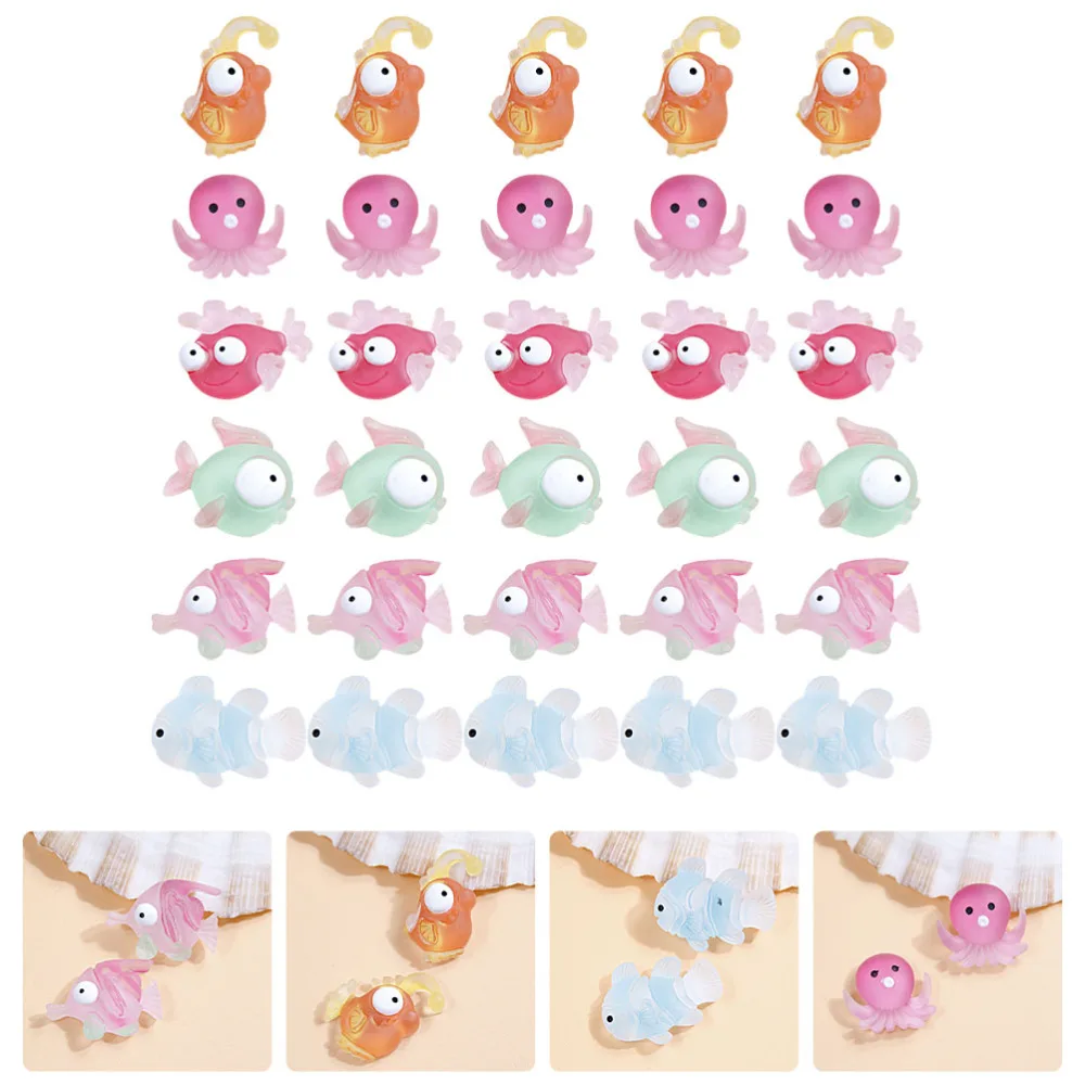 

30pcs Ocean Theme Resin Decoration Accessories DIY Earrings Materials