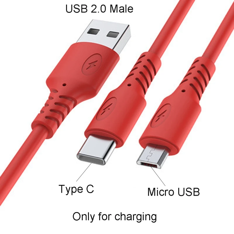 

Type CMicro USB Data Cable 3/2/1 M Phone Fast Charging Cable Two in One Charging Cable for Mobile Phones/Tablets