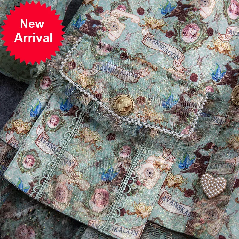 

2021 New Fashion Designer Summer Dress Women Vintage Floral print Long Sleeve Ruffles Elegant Party Mini Dress