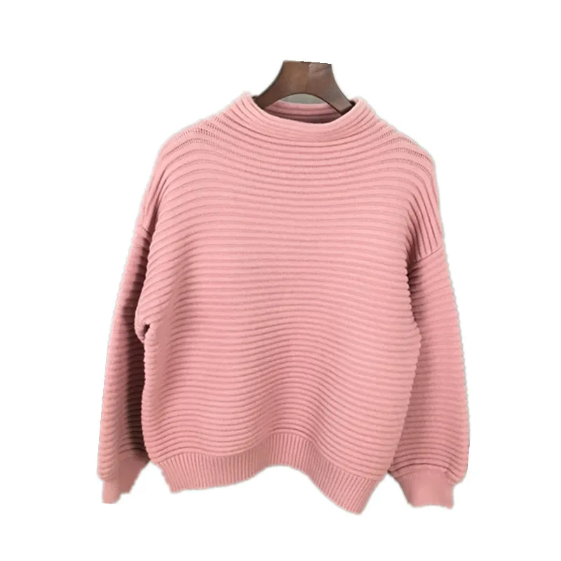 

loose pullovers knitwear render unlined upper garment joker female 2020 han edition hubble-bubble sleeve blouse