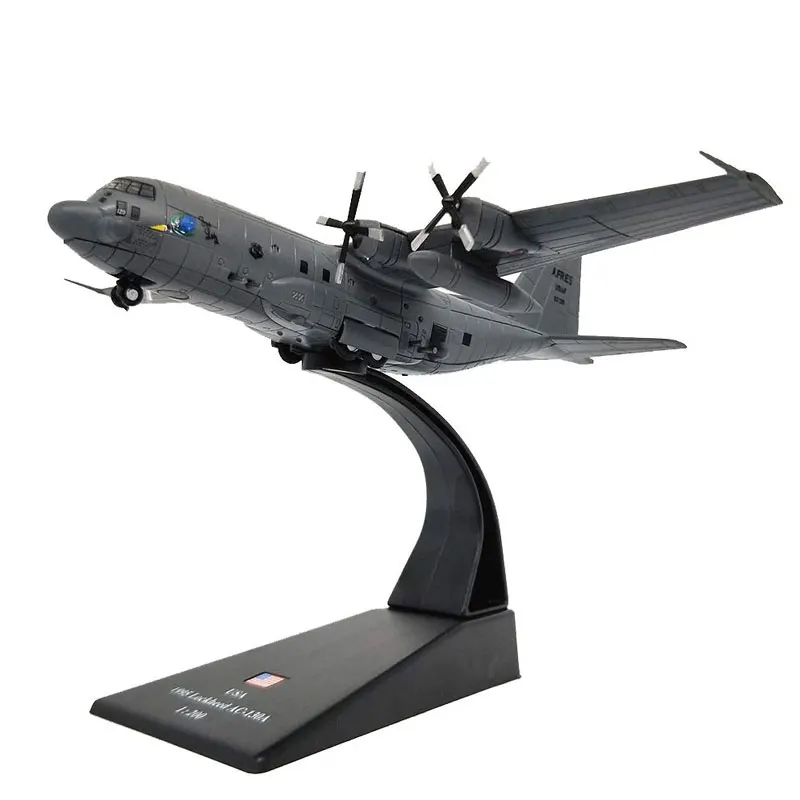 

AMER 1/200 Scale AC-130 Gunship Ground-attack Aircraft Fighter Diecast Metal Military Plane Model Toy For Collection/Gift