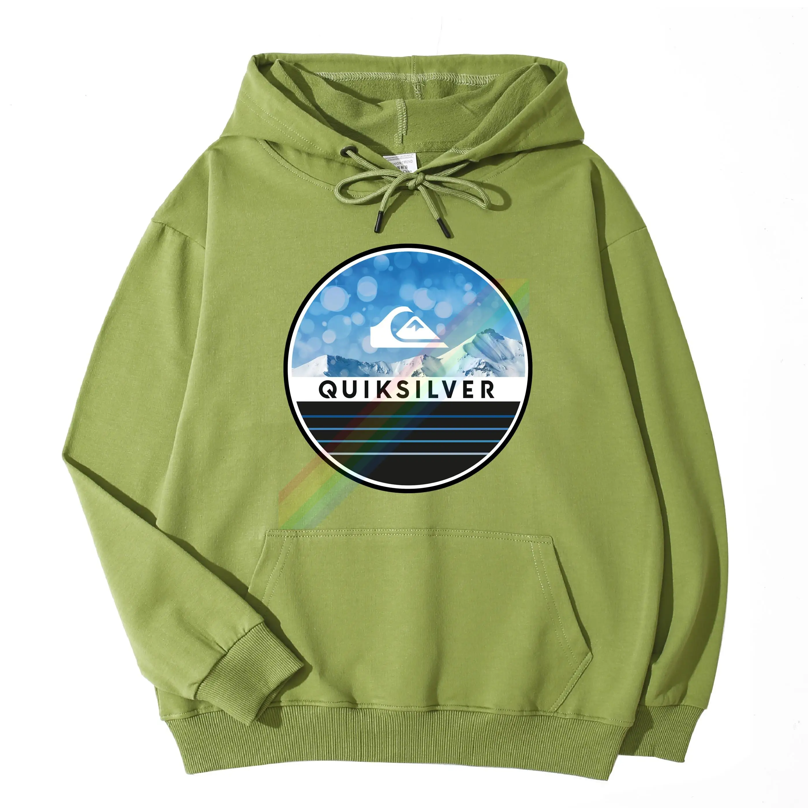 

Quiksilver Snow Mountain Scenery Autumn Winter Hoodie Slim Long Sleeve Pocket Sweatshirt Unique Unisex Tops Pullover
