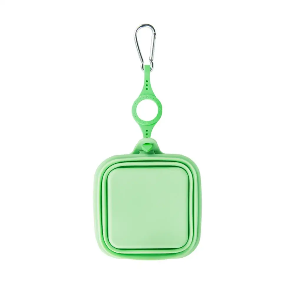 Green Миска для собаки, домашних животных для кошек и собак, для путешествий Двойная силиконовая миска складываемый складной питатель для кормления воды портативная миска для воды 2в1 для домашних животных - Цвет: Green