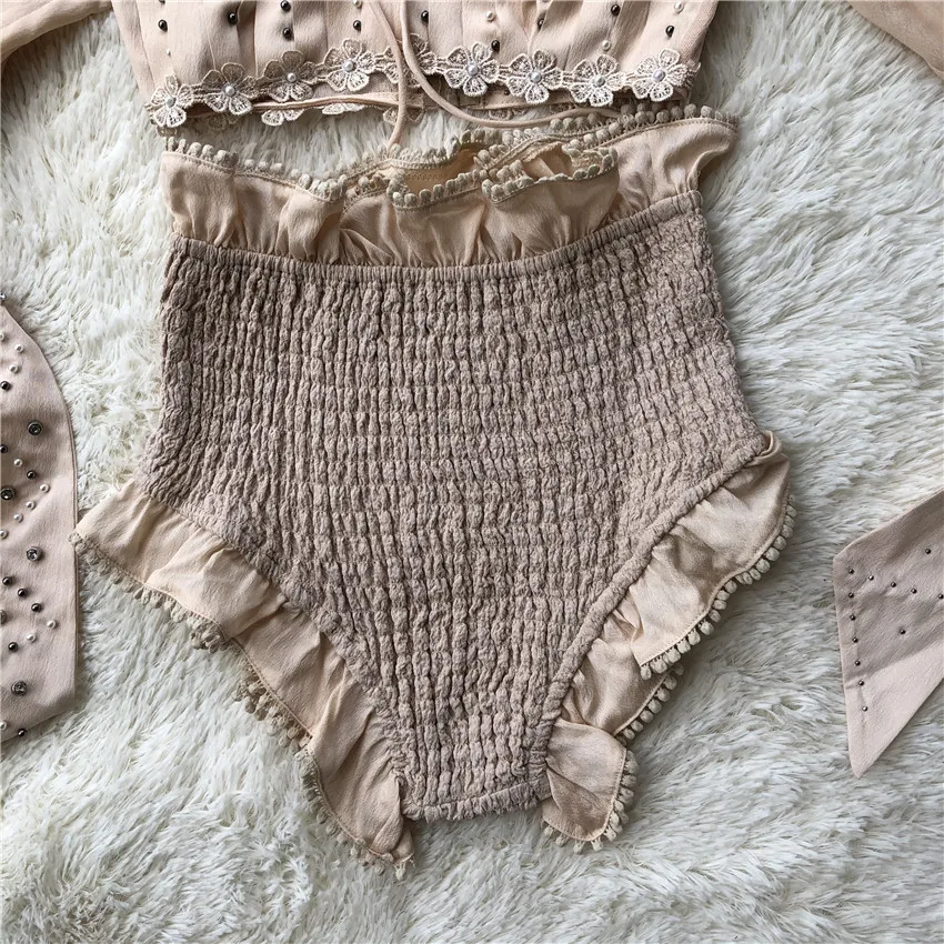 

1/2 sleeve V-neck Top and Shorts High Quality 2020 Cream Set Beach Women