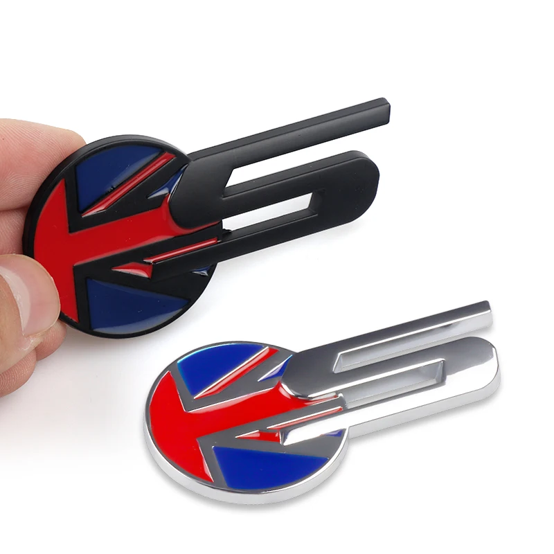 3D автомобильный Стайлинг металлическая буква S британский флаг наклейка эмблема