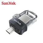 SanDisk оригинальный двойной OTG USB флеш-накопитель 128 Гб Высокая скорость 150 МБс.с мини USB 3,0 флеш-накопитель 64 ГБ 32 ГБ 16 ГБ micro USB флешка