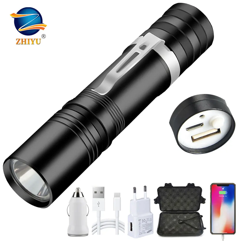 Светодиодный фонасветильник ZHIYU T6 с зарядкой от USB фонарь для кемпинга походов 4