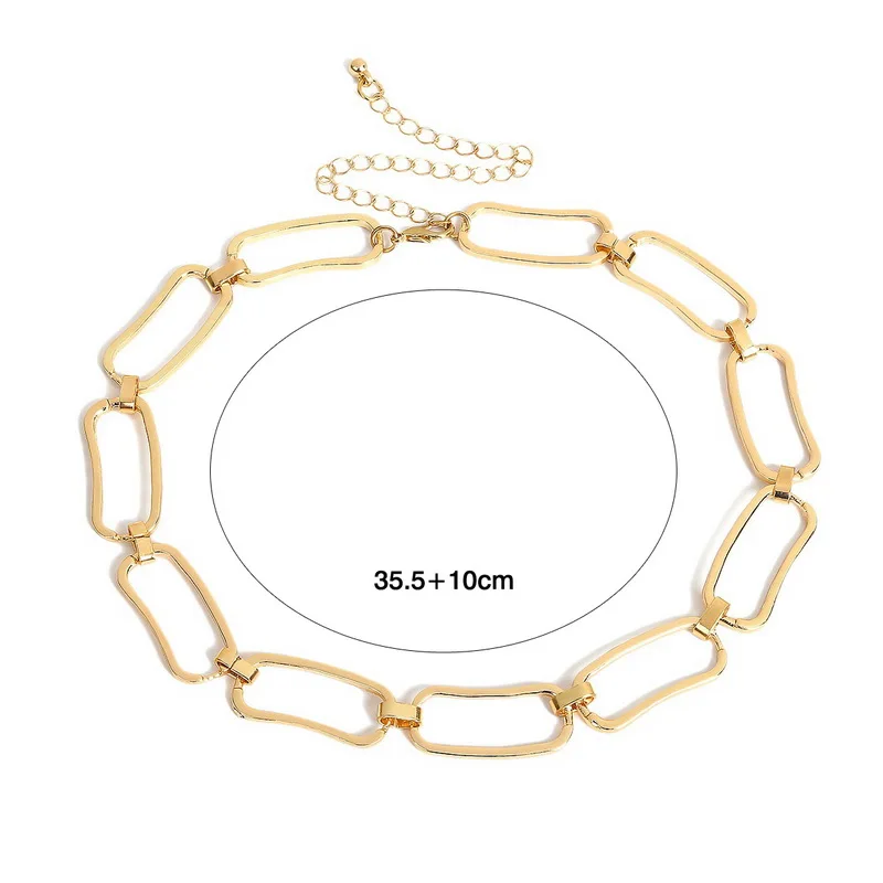 

F.J4Z new arrival fashion punk style geometric design link chain choker necklace for women hip hop rock night club ins jewelries