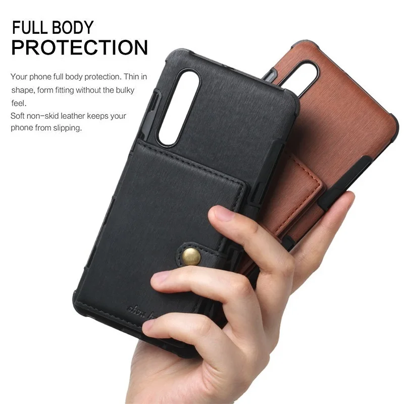 For Huawei P20 Pro Flip wallet Card slot Back cover P30 Anti-fall full protection case lite fundas | Мобильные телефоны и