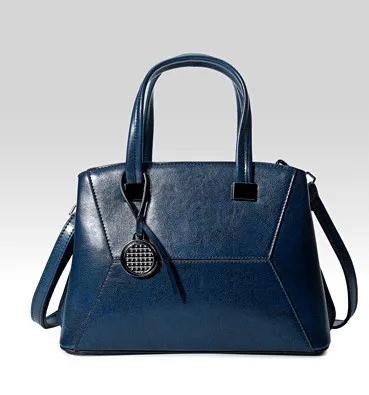 blue Женские сумки из натуральной кожи Корейская стильная дамская сумка taschen Женская - Цвет: blue