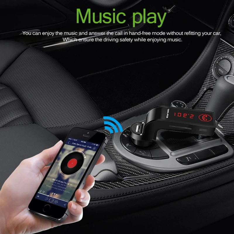 Bluetooth беспроводной Автомобильный MP3 музыкальный плеер комплект fm передатчик