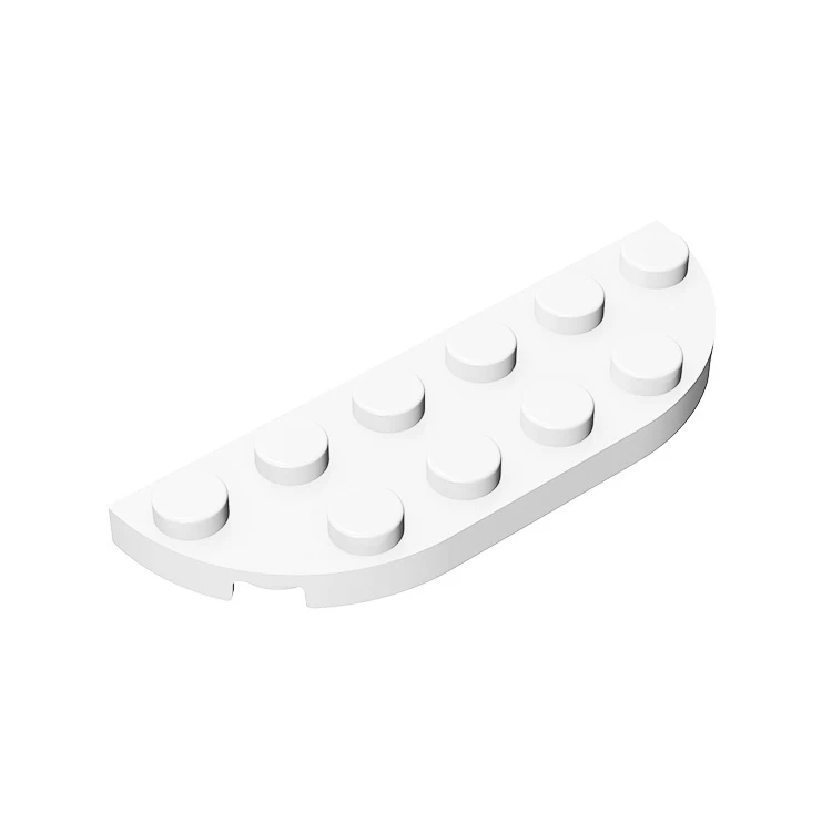 Конструктор MOC сборные частицы 18980 пластины Круглый угол 2x6 двойные строительные