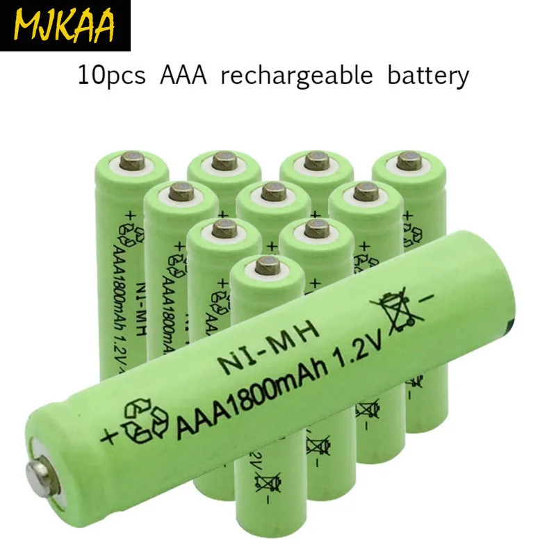 AAA 1 2 v NIMH батарея 3A 1800mah aaa перезаряжаемые ni mh батареи|Перезаряжаемые батареи| |
