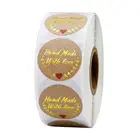500 штрулон DIY Ручная работа с любовью наклейки Свадебные крафт круглые этикетки для печати магазин