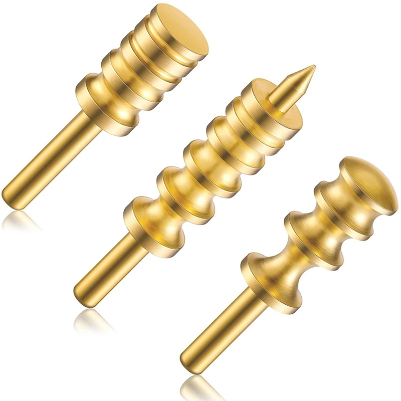 

Promotion! 3 Pieces Leather Burnisher Metal Leather Burnisher Bits Leather Burnisher Pointed or Flat Tip Leather Slicker Tool
