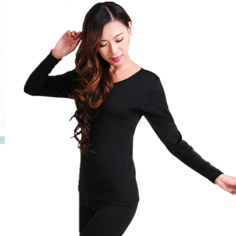 Женский топ теплое нижнее белье повседневное с длинным рукавом зимнее интимное