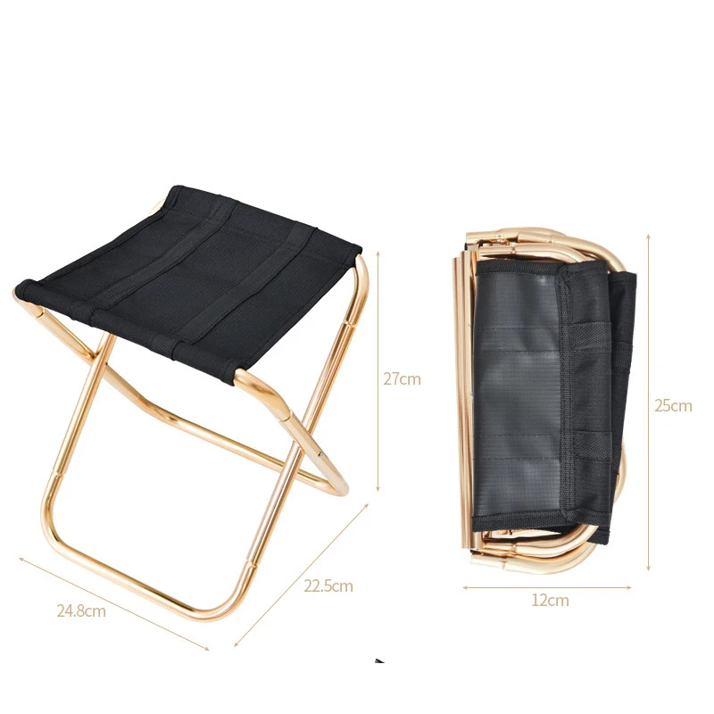 Складное алюминиевое кресло ультрасветильник портативный стул для рыбалки и