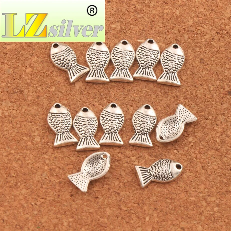 Ocean Fish Sea Creatures Spacer Charm Beads 13.7x7.5mm 400PCS zinc alloy Pendants Alloy Jewelry DIY L060
