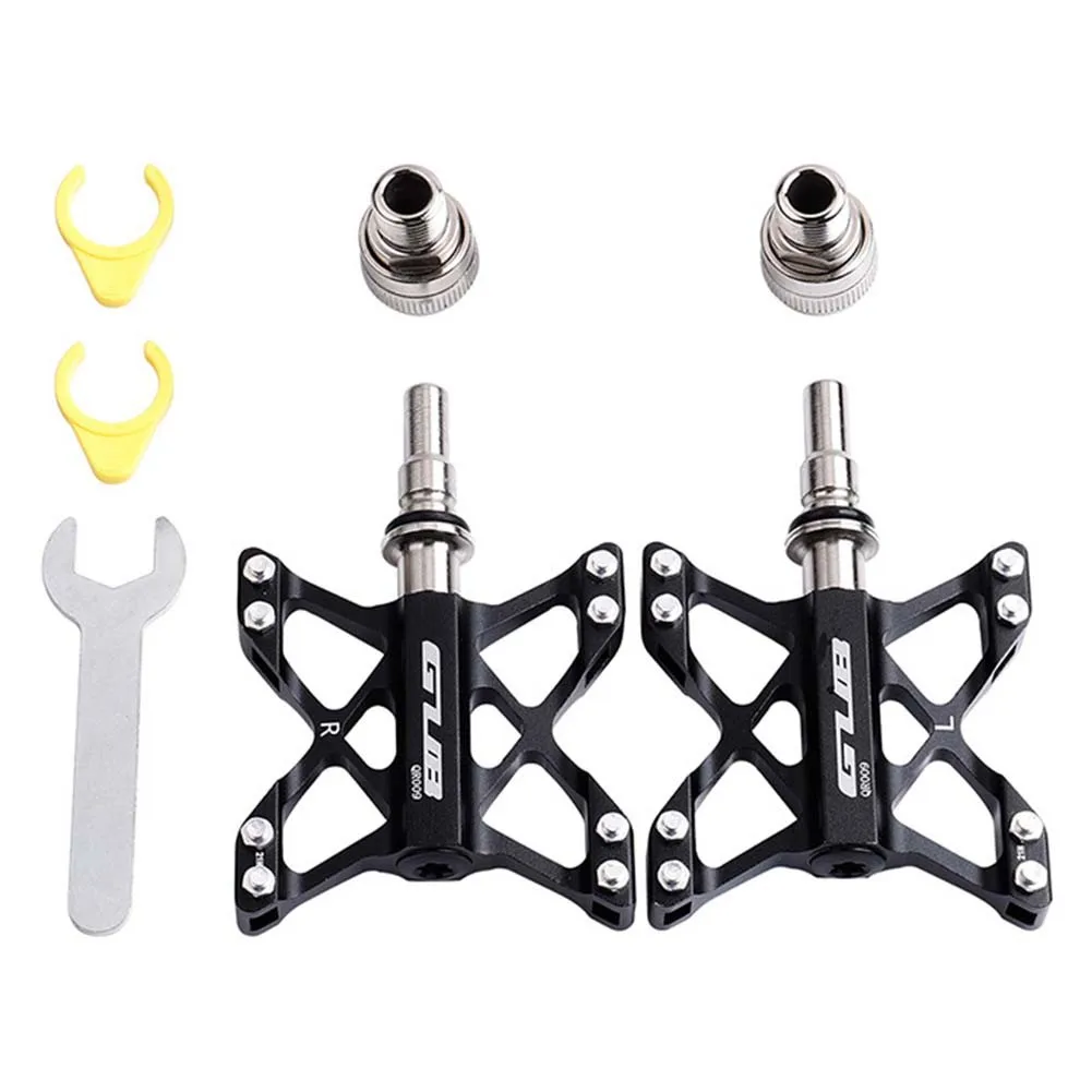 

GUB QR-009 Axis Pedals For Bicycle Bicycle Footrest Bike AccessoriesBicycle 3 Bearings Flat Mountain Road Bike Racing Pedals