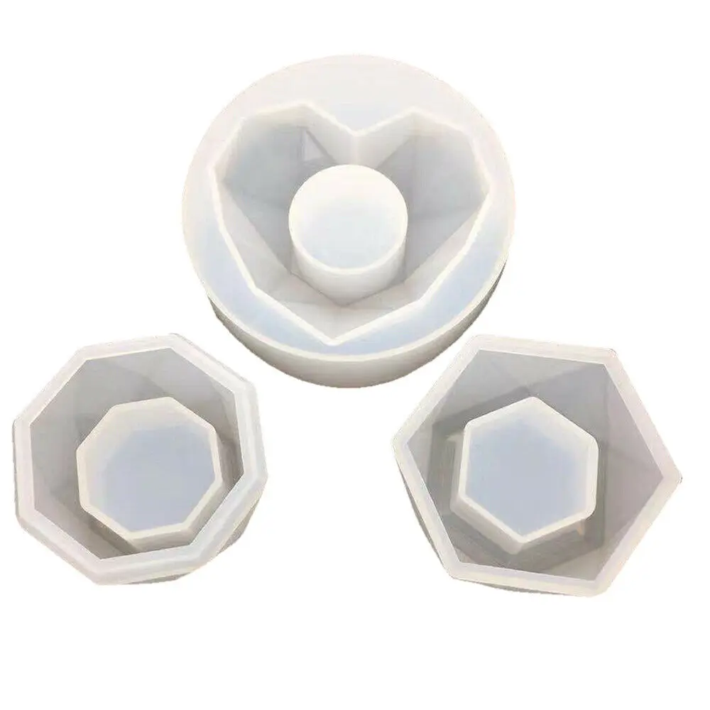 3D в форме сердца шестиугольник восьмиугольник Геометрическая Алмазная