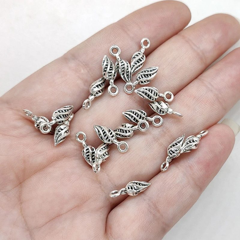 2021 New Fashion 50pcs 13*5MM Retro Zinc Alloy Small Flowers Buds Charms DIY Jewelry Earrings Accessories | Украшения и