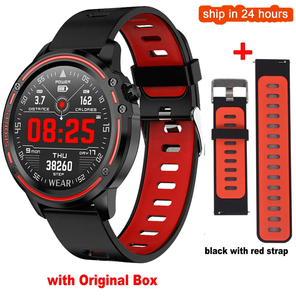 add extra strap L8 мужские умные часы с ЭКГ PPG IP68 Водонепроницаемые часы Reloj Hombre режим SmartWatch кровяное давление сердечный ритм спортивные фитнес-часы - Цвет: add extra strap