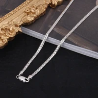 fashion jewelry real 925 sterling silver horsewhip snake chain thick 2 5 mm long 45 50 55 60 65 70 75cm necklace for men women