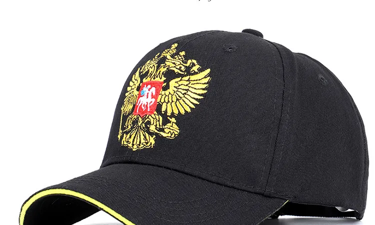 Бейсболки унисекс в классическом стиле, Хлопковые бейсболки с буквенным принтом и национальной эмблемой Российской Федерации, бейсболки с регулируемым козырьком