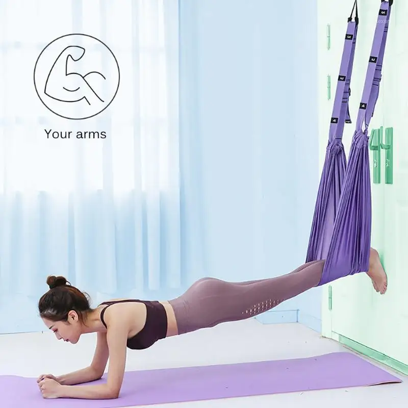 

Aerial Yoga Rope Leg Stretcher Strap Stretch The Leg Splits Practic Elastic Stretch Bar and Bends Down To Stretch Yoga Handstand