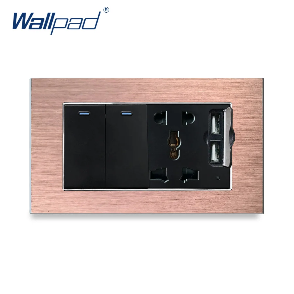 2-канальный переключатель с 5-контактным разъемом 2 USB-порта Wallpad роскошная